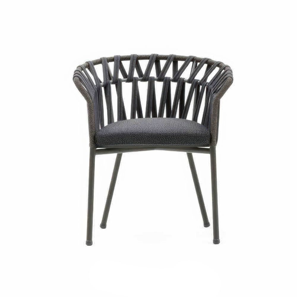 Modern Woven Rope Rattan Chair for Courtyard & Café