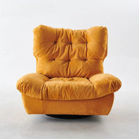 Minimalist lounge chair: swivel leather sofa for luxury living and villas