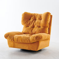 Minimalist lounge chair: swivel leather sofa for luxury living and villas