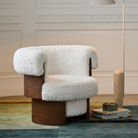 French Vintage Lamb-Shaped Swivel Chair