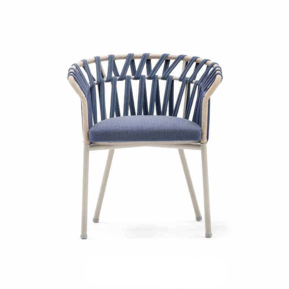 Modern Woven Rope Rattan Chair for Courtyard & Café
